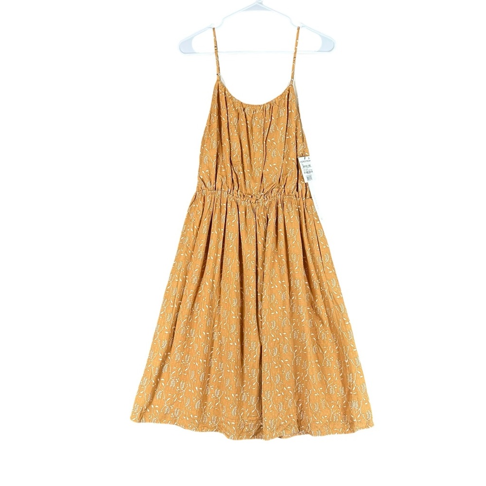 Caslon NWT Women’s S Small Yellow Floral Sleeveless Sundress Boho Gypsy Peasant